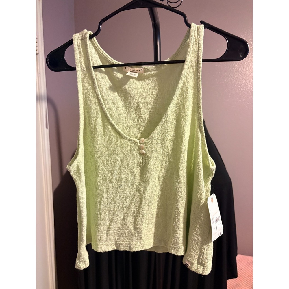 Billabong Light Green Harbor Tank Sz M